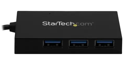 StarTech 4 porty černá / USB hub / USB-C / 3x USB-A / napájecí adaptér