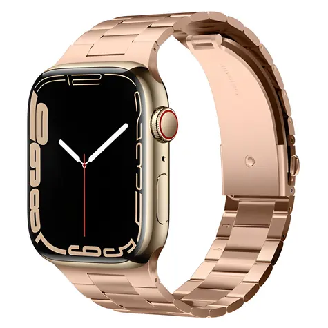 Elago Metal Band růžově-zlatá / Řemínek pro Apple Watch / 44/45/46 mm
