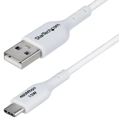StarTech USB-A na USB-C bílá / Kabel / 1 m / 480 Mbps / rychlé nabíjení