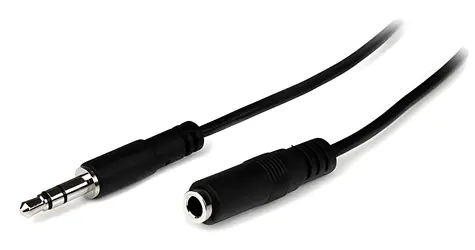 StarTech Slim 3,5mm černá / Prodlužovací audio kabel / Jack 3,5mm / 2 m