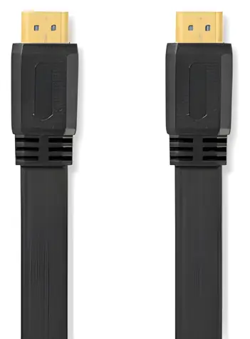 Nedis černá / Kabel HDMI / High Speed / Ethernet / 4K 30 Hz / 10,2 Gbps / 3 m / Plochý