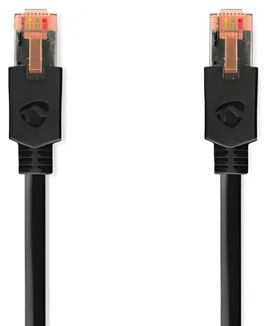Nedis Síťový kabel CAT6 2 m antracitová / RJ45 - RJ45 / F/UTP / kulatý