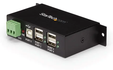 StarTech Rugged / USB hub / 4 porty / USB 2.0 Type-B / černá / 7-24 V