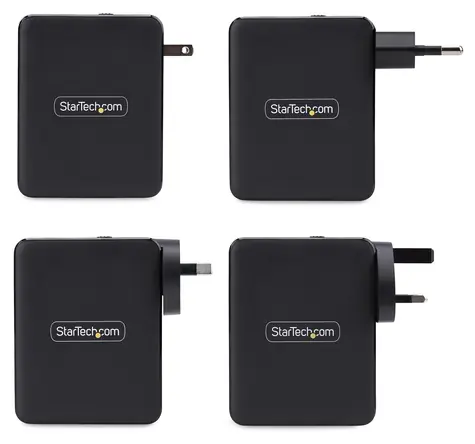 StarTech 140W GaN černá / Síťová nabíječka / 3x USB-C / 1x USB-A / Power Delivery