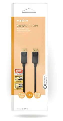 Nedis DisplayPort - DisplayPort 1 m černá / DisplayPort kabel / DP 1.4 / 8K 60 Hz / pozlacené konektory
