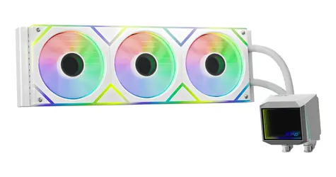 XPG Levante II 360 bílá / Vodní chladič CPU / 3x 120mm / ARGB / 800-2000 RPM / 29,3 dB
