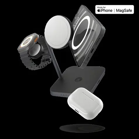 ZENS 4-in-1 MagSafe / Bezdrátová nabíjecí stanice / pro iPhone a Apple Watch