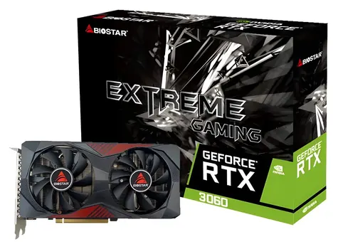 Biostar GeForce RTX 3060 12G / Grafická karta / 1777 MHz / 12GB GDDR6 / 192-bit / 1x HDMI + 3x DP
