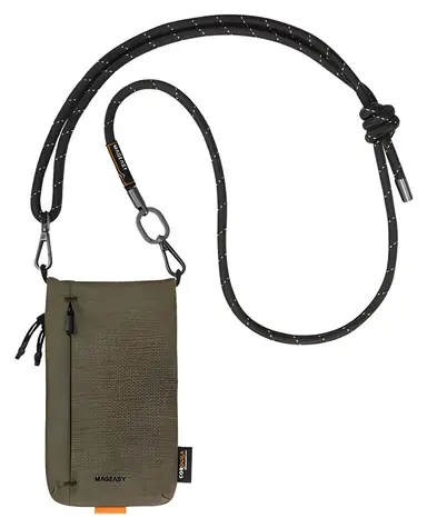 SwitchEasy Utility Crossbody Bag Wild Green, Reflective Black popruh / Taška přes rameno / Popruh na telefon 8,3 mm
