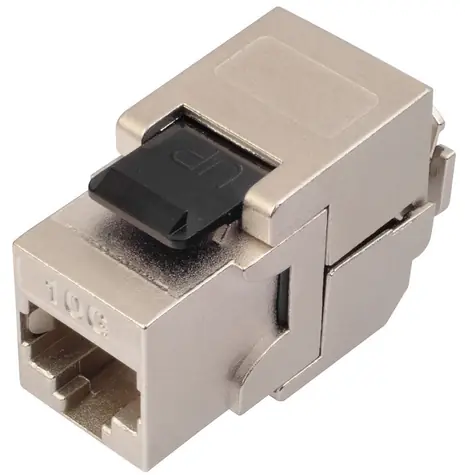 Solarix SXKJ-10G-STP-BK-SA / Keystone CAT6A STP / RJ45 / samořezný / MULTIPACK 24 ks / černá