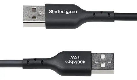 StarTech USB-A na USB-C černá / Kabel / USB 2.0 / rychlonabíjení / 3 m