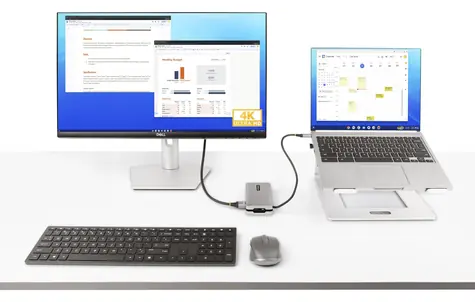 StarTech USB-C Multiport Adaptér šedá / Dokovací stanice / HDMI / VGA / RJ45 LAN / 2x USB-A