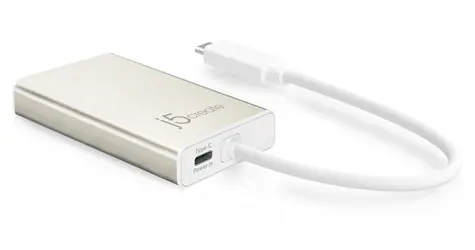J5Create USB-C Multi-Adapter bílá / Adaptér / HDMI 4K / RJ-45 / 2x USB 3.2 Gen2 / PD 60W