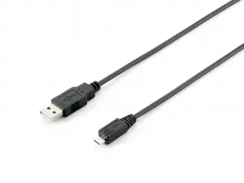Equip 1 m černý / USB kabel / USB-A na Micro-USB B / USB 2.0 / 480 Mbit/s