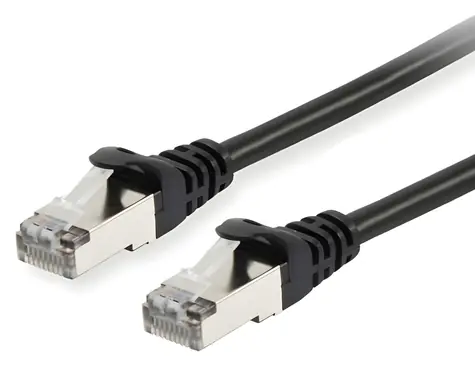 Equip S/FTP Cat.6 černá / Patch kabel / 5 m / RJ-45 / PoE
