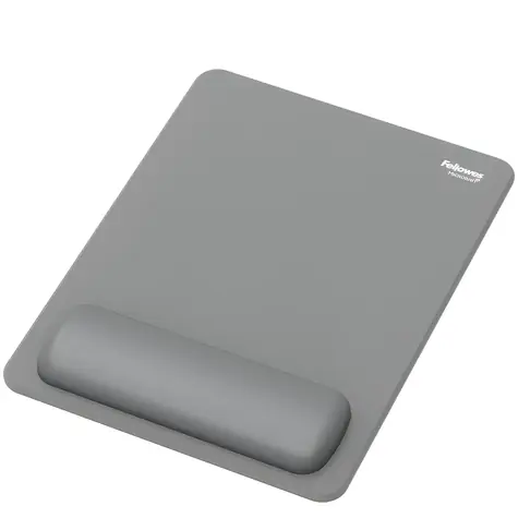 Fellowes BREYTA XL šedá / Podložka pod myš a zápěstí / silikonová výplň / Microban / 280 × 210 mm
