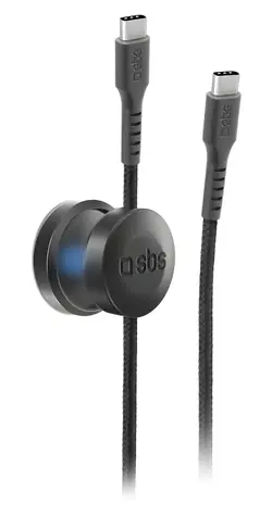 SBS Magnetický černá / Kabel USB-C - USB-C / 60 W / PD / 2 m