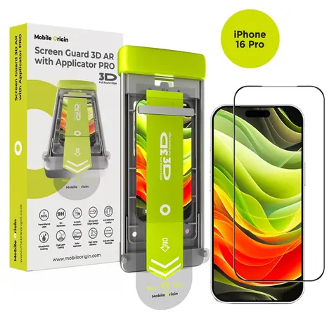 Mobile Origin Screen Guard 3D AR PRO iPhone 16 Pro / Ochranné sklo / Tvrzené sklo Corning 9H / S aplikátorem