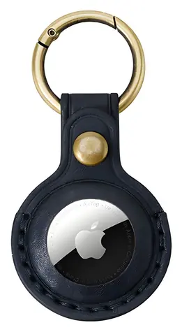 Mobile Origin AirTag Leather A6 černá / Klíčenka / Kůže