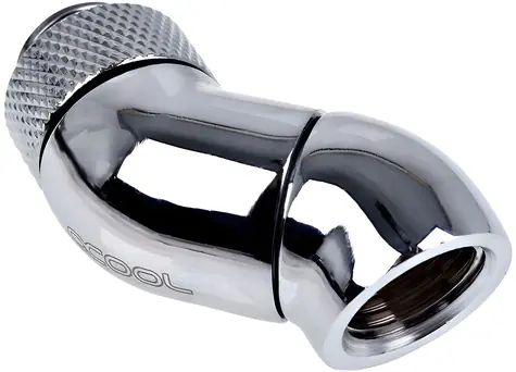 Alphacool Eiszapfen chromová / Úhlový adaptér 45° / G1/4 AG na G1/4 IG / otočný