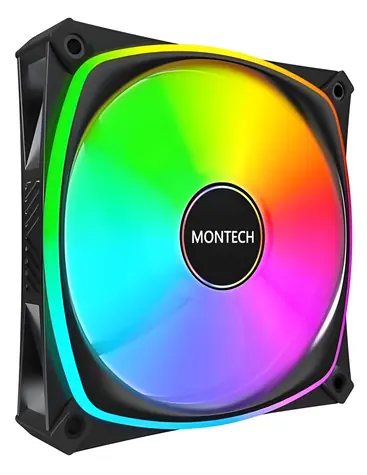 Montech RX120 PRO černá / Ventilátor / 120 mm / ARGB / PWM / Reverse