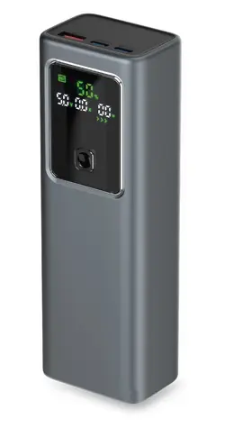 SBS Powerbanka LCD 20 000 mAh šedá / PD 100 W / displej