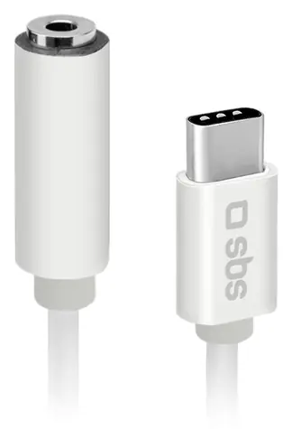 SBS bílá / Adaptér / USB-C - Jack 3,5 mm female