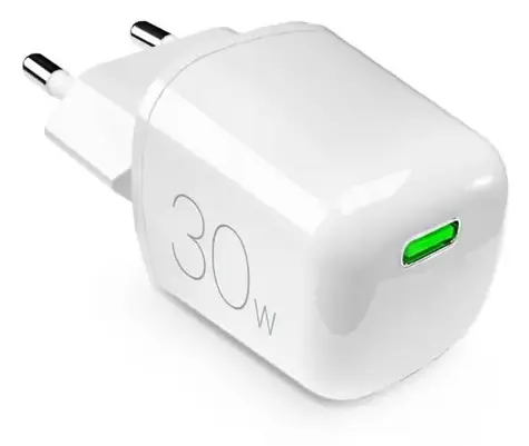 Puro MiniPro bílá / Cestovní nabíječka / GaN / USB-C / 30W