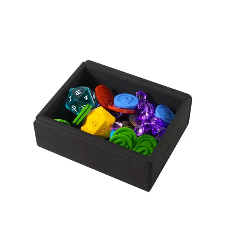 GAMEGENIC Box na žetony, karty a kostky Token Keep černá / magnetické víko / 113 × 87 × 36 mm