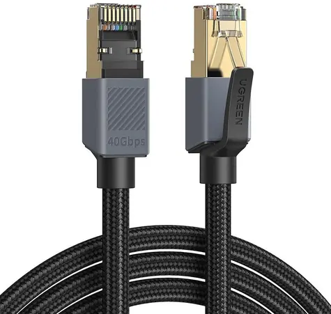 Ugreen NW343 černá / Síťový kabel / Cat.8 / F/FTP / RJ45-RJ45 / 5m