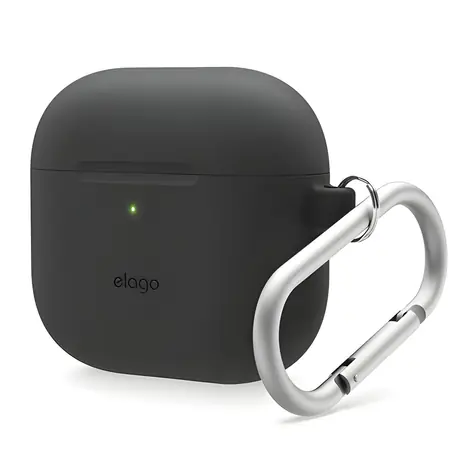 Elago Airpods 4 Silicone Hang Case černá / Pouzdro / silikonové / s karabinou / pro Apple AirPods 4