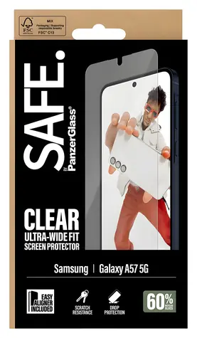 PanzerGlass SAFE UWF pro Samsung Galaxy A57 čirá / Tvrzené sklo / S aplikátorem