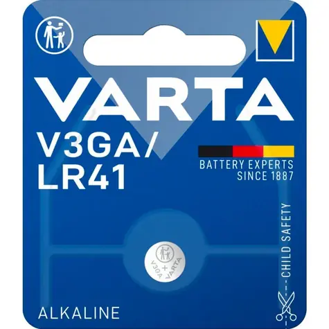 Varta V3GA / Knoflíková baterie LR41 / Alkalická / 1,5 V