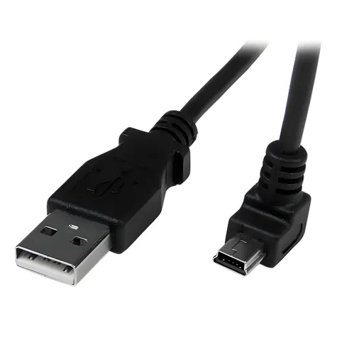 StarTech USB-A - Mini USB-B černá / Lomený kabel / 2 m