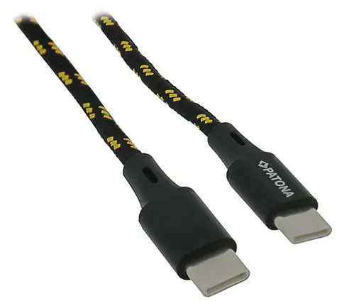 PATONA kabel USB-C/USB-C / Opletený / Power Delivery 30W / 60 cm