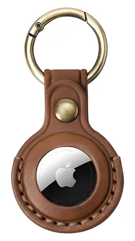 Mobile Origin AirTag Leather A6 tmavě hnědá / Klíčenka / Kůže