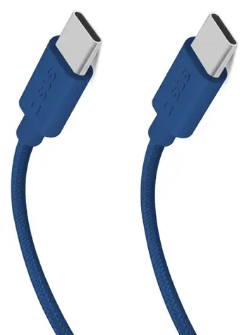 SBS USB-C modrá / Datový kabel / 60 W / Power Delivery / 1,5 m