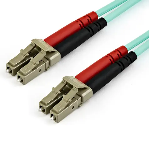 StarTech A50FBLCLC7 tyrkysová / Optický patch kabel / LC-LC / Multimode OM3 50/125 / Duplex / 7 m