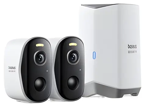Baseus Security N1 bílá / Venkovní IP kamera / sada 2 ks / rozlišení 2K