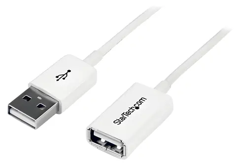 StarTech Kabel USB 2.0 A (M) - A (F) 1m bílá / Prodlužovací kabel / 480 Mbit/s