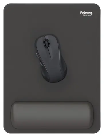 Fellowes BREYTA XL černá / Podložka pod myš a zápěstí / silikonová výplň / Microban / 280 × 210 mm