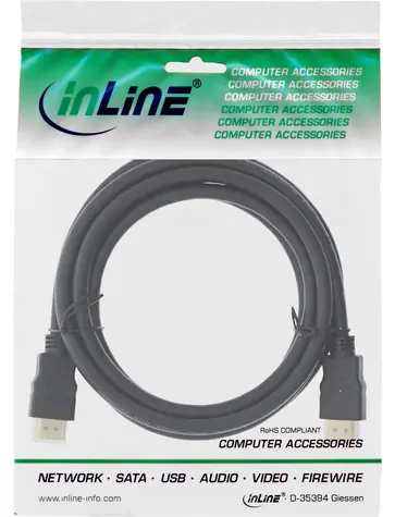 InLine černá / HDMI kabel / 4K UHD / HDMI (M) - HDMI (M) / 3 m