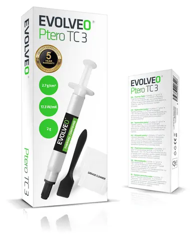 EVOLVEO Ptero TC3 / Teplovodivá pasta / 17,3 W/mK / 2 g