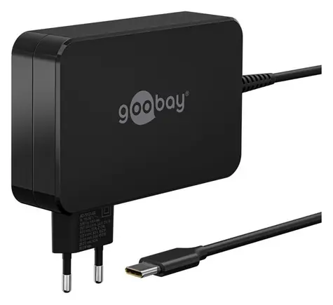 Goobay černá / Napájecí adaptér pro notebooky / 90 W / USB-C