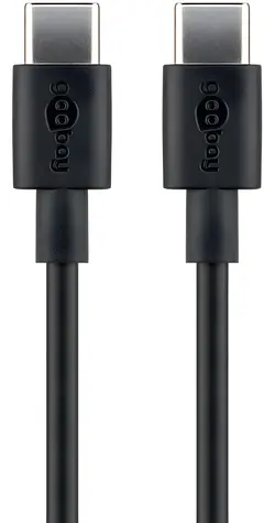 Goobay 51243 černá / Nabíjecí a datový kabel / USB-C / 2 m