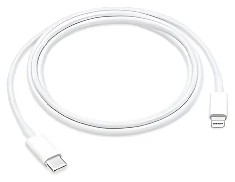 iPhone bílá / Datový kabel / Lightning na USB-C / 1 m / OEM