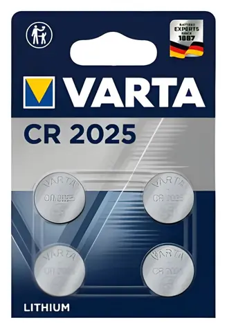 Varta CR2025 / Baterie / knoflíková / lithiová / 4 ks