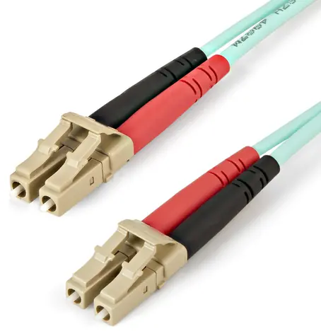 StarTech tyrkysová / Optický patch kabel / LC/LC / Duplex Multimode OM4 / 50/125 µm / 100 Gb / 1 m