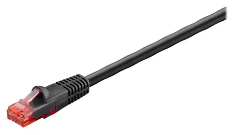 Goobay 55432 černá / Venkovní patch kabel / Cat6 U/UTP / 10 m / RJ45-RJ45