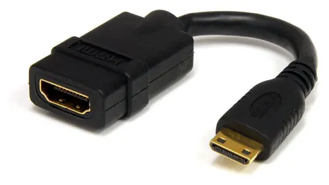 StarTech Mini HDMI - HDMI 13 cm / Adaptér / 4K 30Hz / HDMI 1.4 / Pozlacené konektory